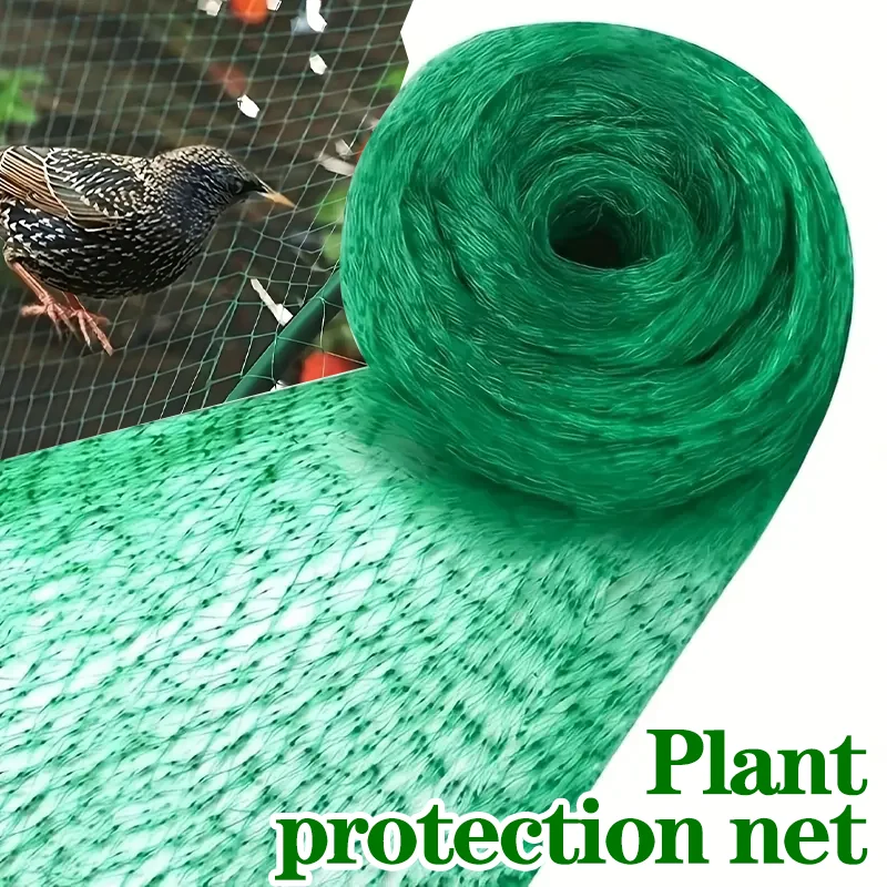5M/10M Bird Netting for Fruit Trees, Garden Pond Cover & Balcony Cat Barrier - Squirrel Proof & Reinforced Edges Mesh, No Tools