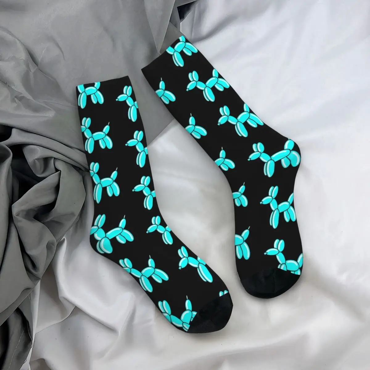 Blue Balloon Socks Animal Print Kawaii Stockings Autumn Non Slip Women Men Socks Soft Custom Climbing Socks