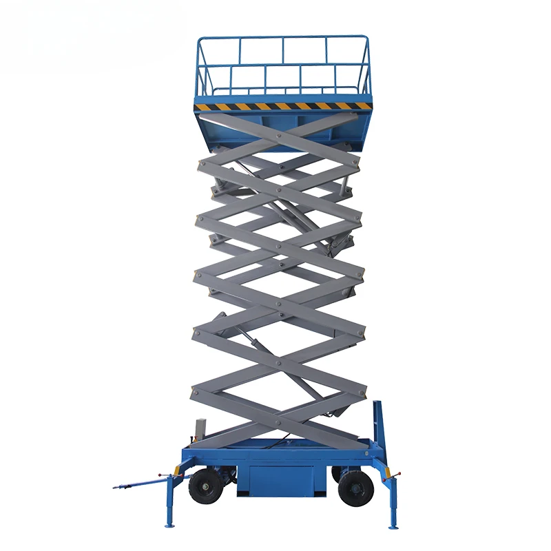 Portable 10M Electric Manual Scissor Lifting Machine Hydraulic Lift Platform