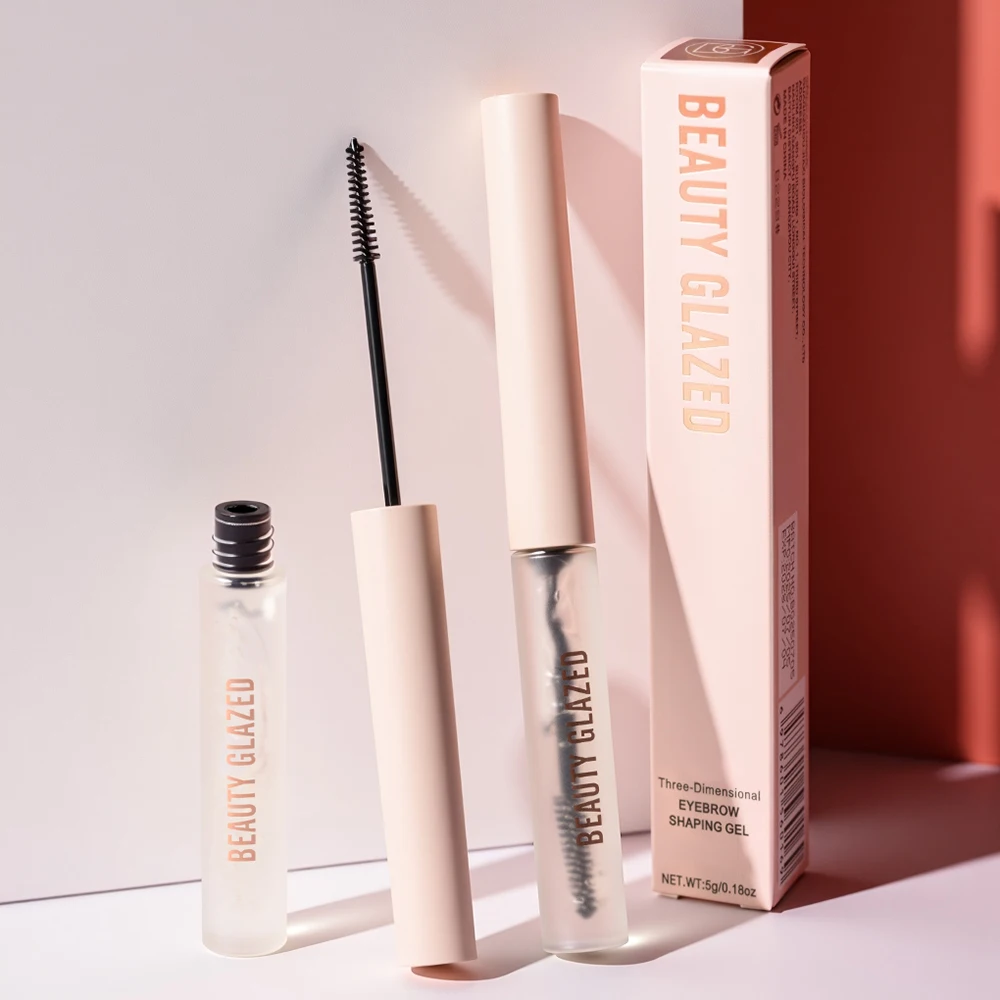 Gel afiado de sobrancelha tridimensional vitrificado Beauty, à prova d'água, à prova de manchas, retenção de longa duração para um visual natural,