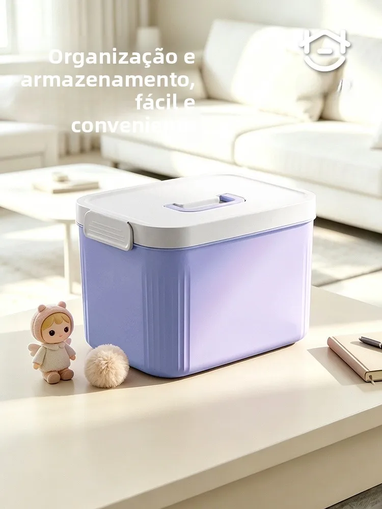 持ち運び可能な蓋付きプラスチック収納ボックス、家庭用衣類、おもちゃ、化粧品用、丈夫なカラーマッチングオーガナイザーボックス、耐久性のある収納ソリューション