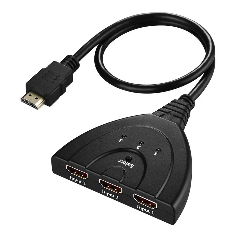 Hot 3D Mini 3 Port HDMI-compatible Switch Switcher Splitter 1080P 3 in 1 out Port Hub 3D Image Display for DVD HDTV Xbox PS3 PS4