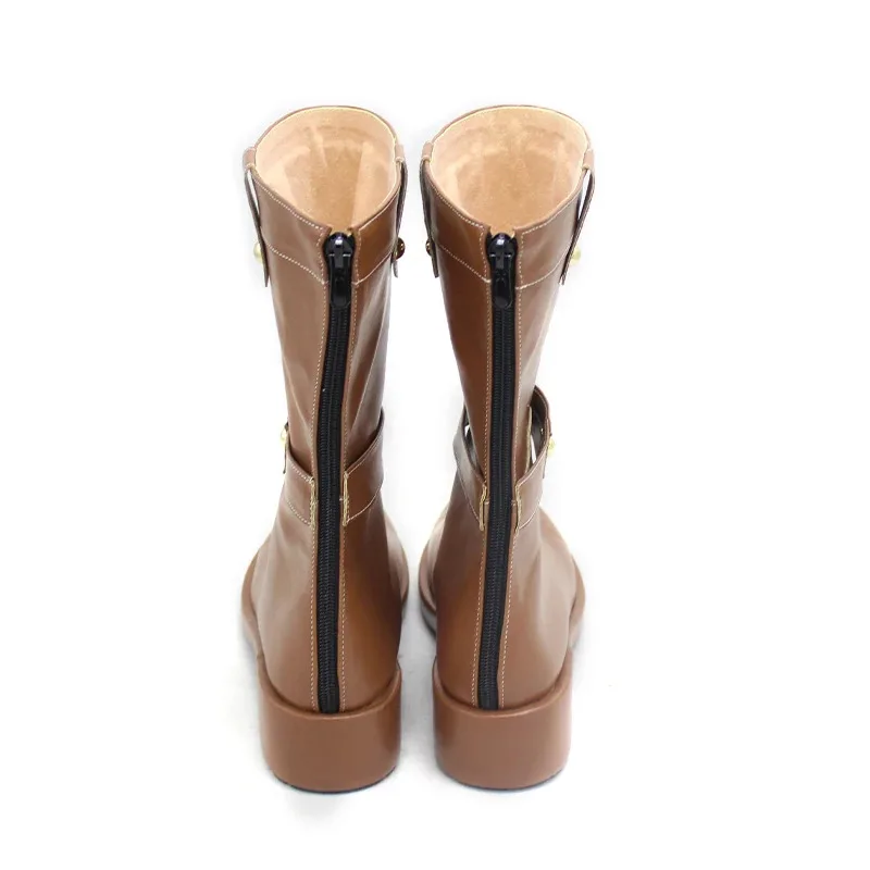

Sousou no Frieren at the Funeral Elf Mage Wizard Anime Manga Cosplay Brown Shoes Boots Halloween Party Costume Accessory CDHTYB