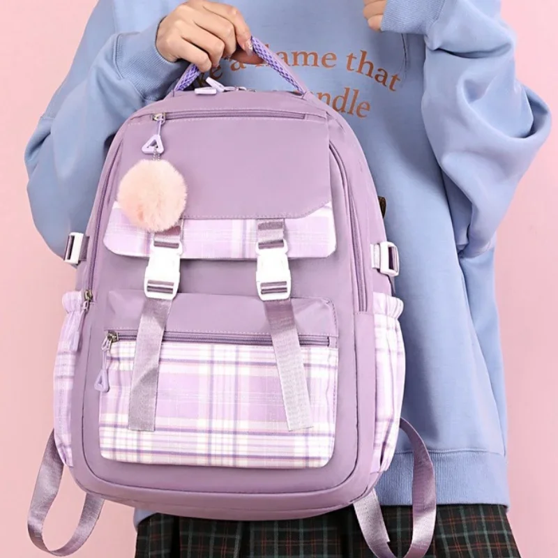 قطعة واحدة من حقيبة الظهر اللطيفة عالية الجودة للفتيات المراهقات، حقيبة مدرسية أنيقة، حقيبة ظهر كاجوال للسفر للطلاب، حقيبة ظهر متينة للفتيات #2
