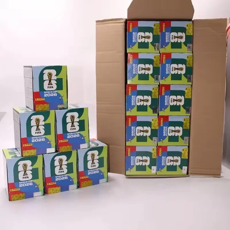 Original Panini FIFA Weltmeisterschaft 2026 Komplette Aufkleberbox, 50 Packungen Fußball-Aufkleber, Sammlerstück Souvenir für Fußballfans – Detail 2