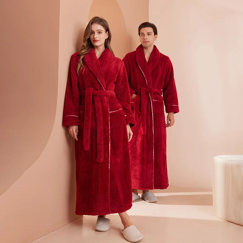 winter-thick-couple-robe-coral-fleece-sleepwear-warm-flannel-kimono-bathrobe-men-homewear-lounge-wear