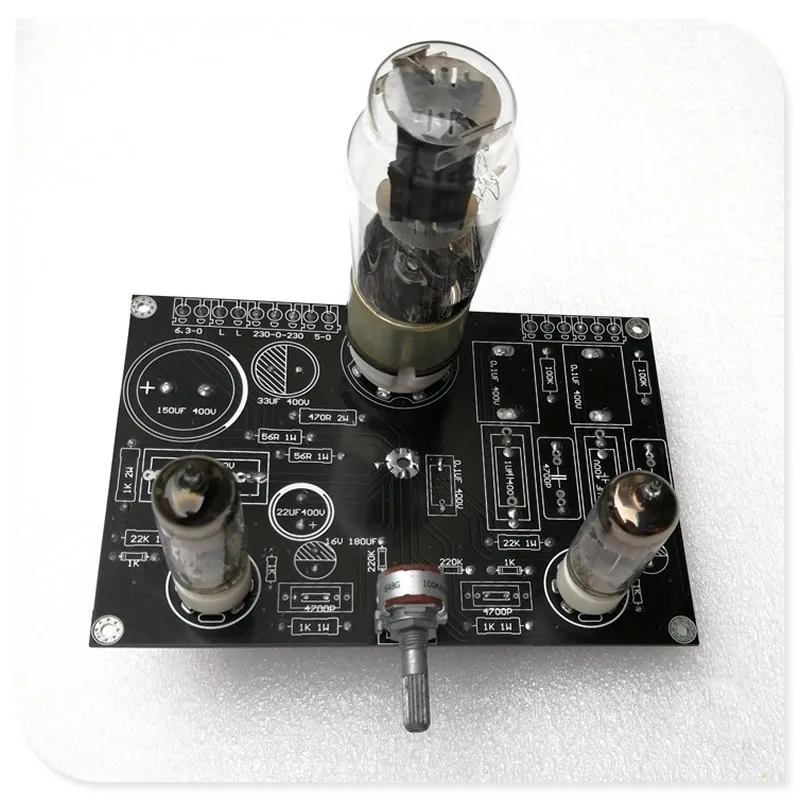6C4 electron tube front stage, high resolution, single triode, 5Z4P bile rectifier. Frequency Response: 10Hz-40KHz -0.5DB