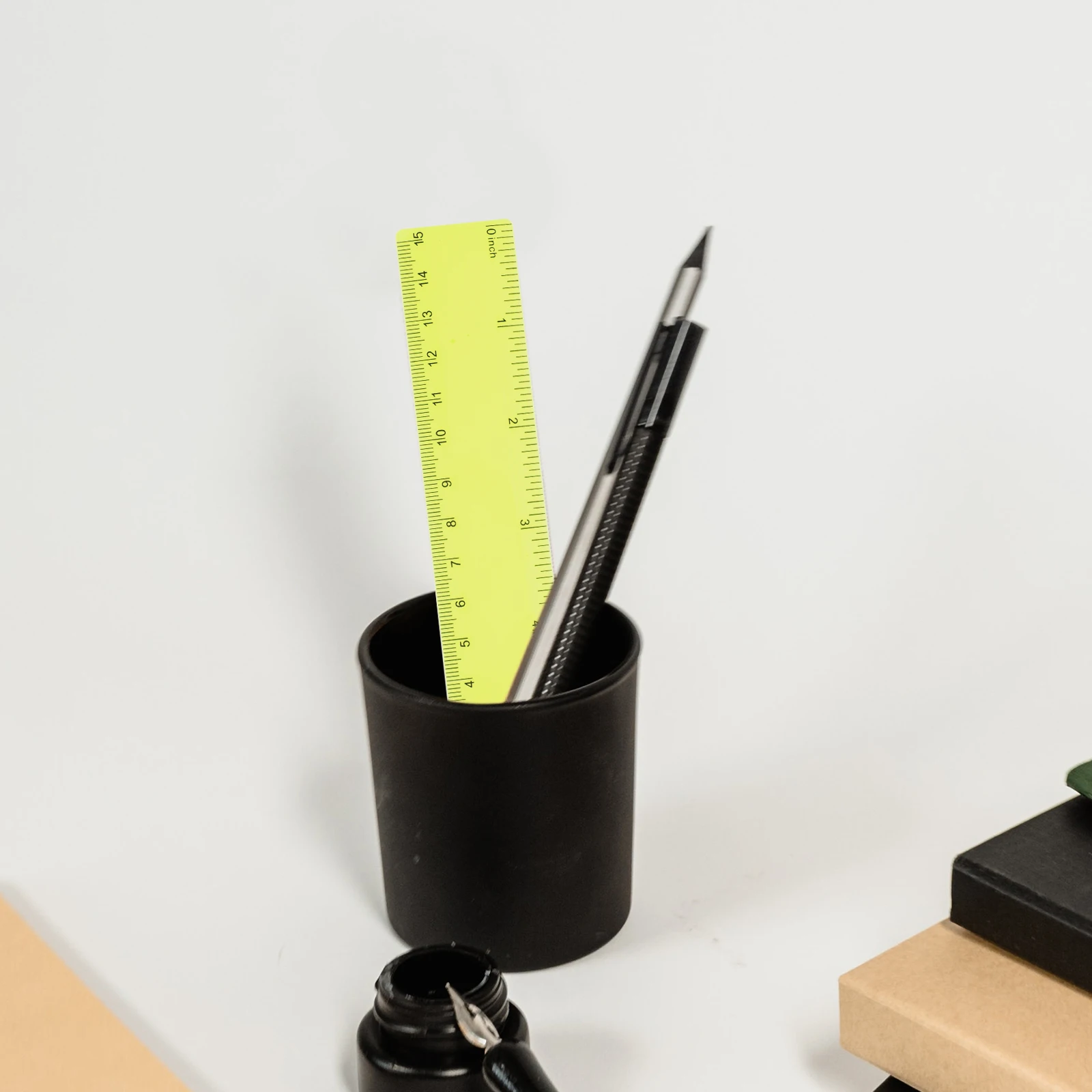 20pcs Colored Straight Ruler Cute Students Measuring Rulers Reusable Plastic School Supplies Kids Gift Lightweight