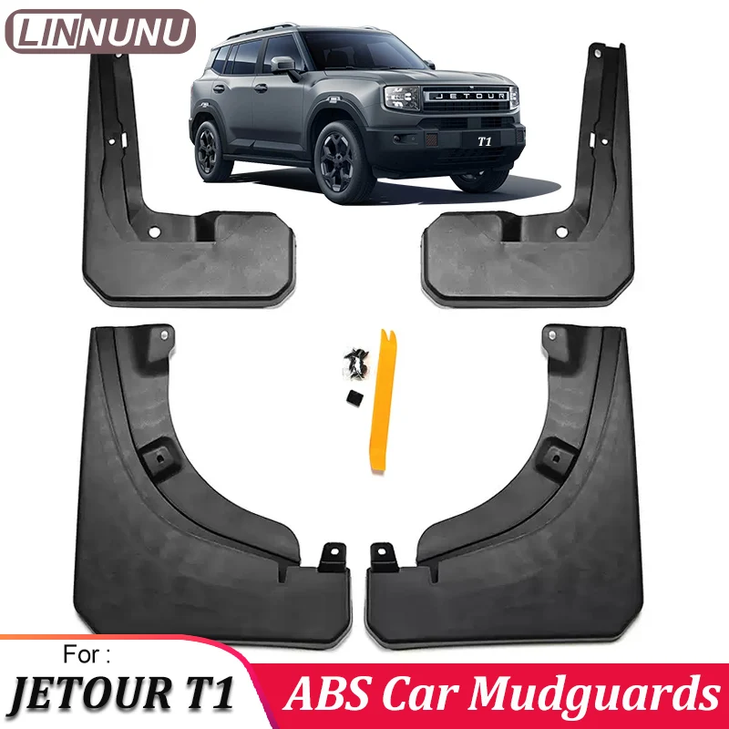 

LINNUNU Car fender For Jetour T1 2025 2026 ABS Car Mud Flaps Splash Guard Mudguards MudFlaps Front Rear Fender Auto Accessories