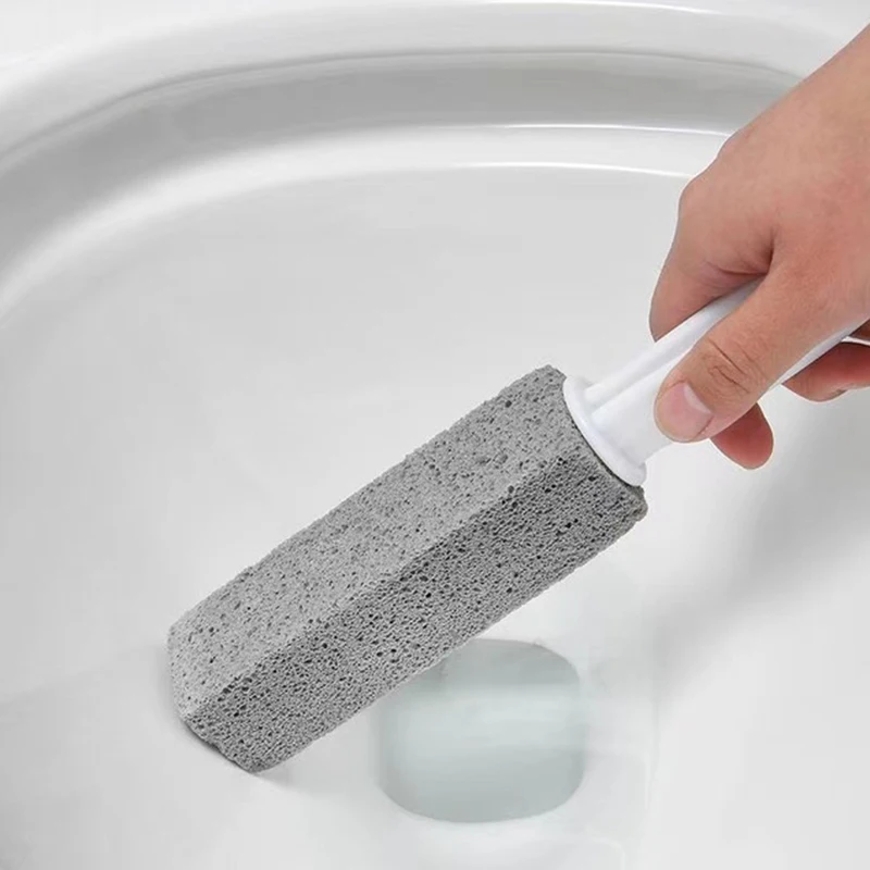 Manual Bathroom Toilet Cleaning Brush Pumice Stone Toilet Brush Bathtub Sink Limescale Stain Remover Dirt Toilet Cleaning Tool