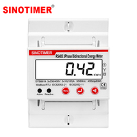 RS485 Dgital Bidirectional Wattmeter 100A 380V AC Three Phase Photovoltatic Energy Meter kWh Power Voltage Current Instrument