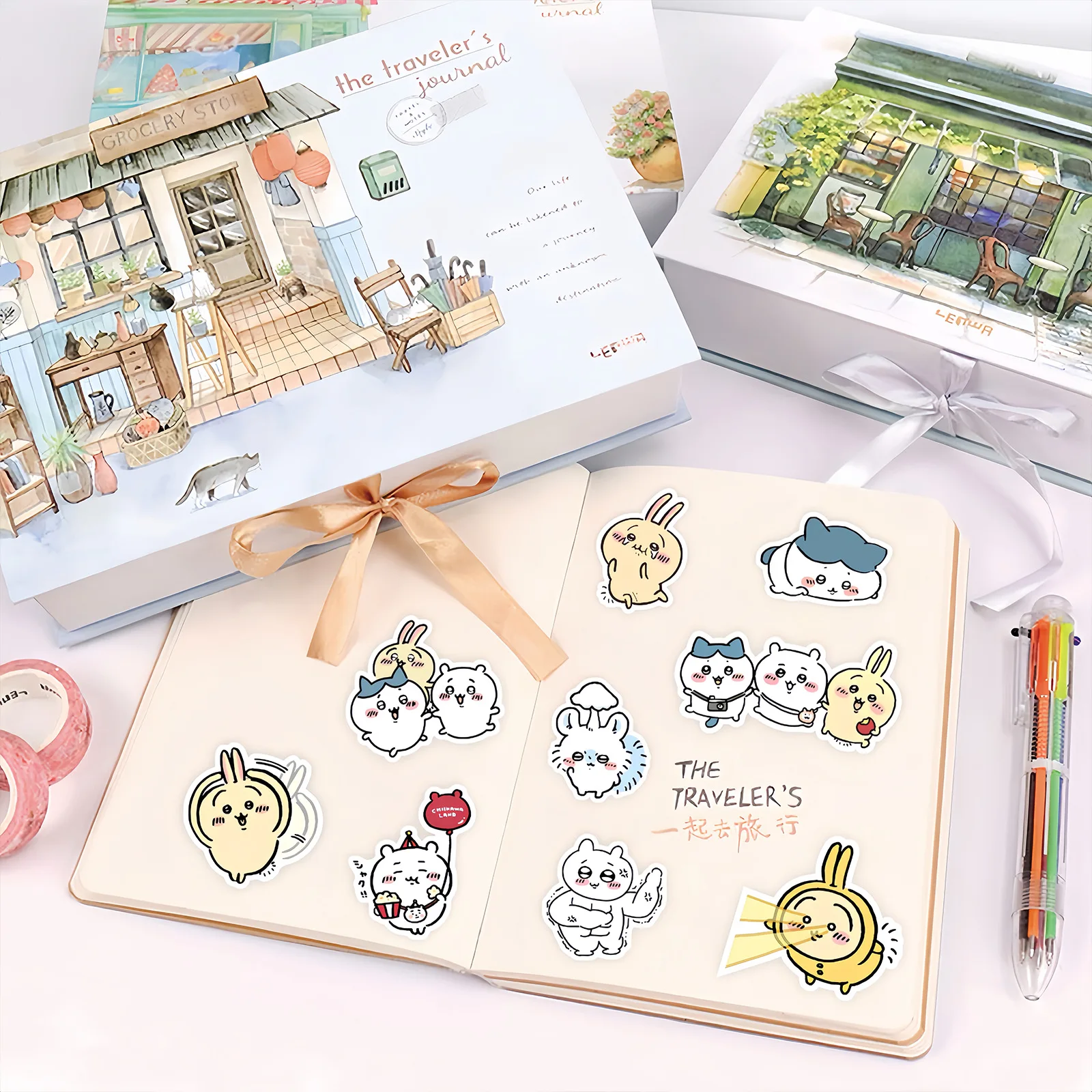 100Pcs/Set kawaii chiikawa Sticker Cartoon Cute Stickers DIY Phone Case Computer Waterproof Decoration Sticker Kids Toys Gift image 5