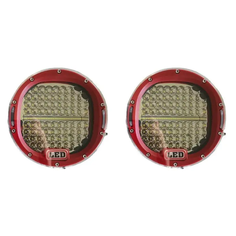 2Pcs 4X4 4WD Spot LED Roof Work Light For Ford Jeep Hummer Defender Volvo Lorry 7Inch IP68 Offroad SUV Pickup Truck Red-A08Q
