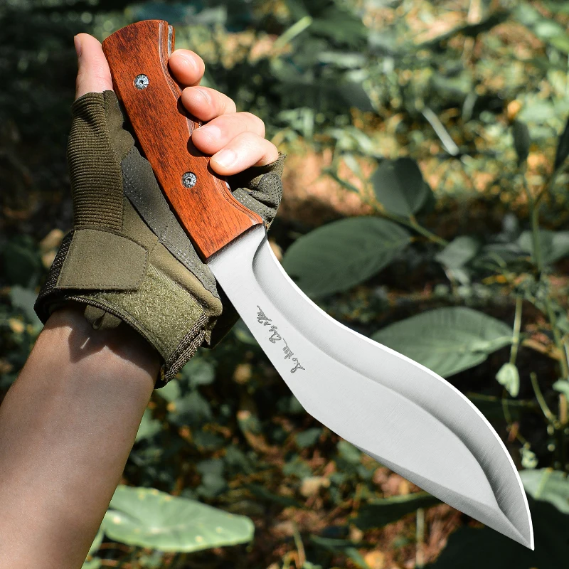 Outdoor Stainless Steel Straight Knife, Outdoor Portable Knife, Camping Straight Knife, Outdoor Small Scimitar, Fruit Knife