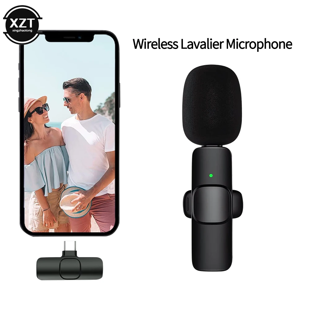 Mini Draadloze Lavalier Microfoon Draagbare Audio Video Opname Mic Voor Iphone Android Live Game Mobiele Telefoon
