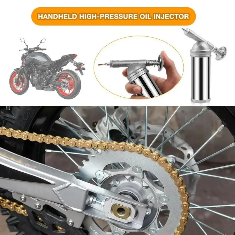 Handheld High Pressure Oiler 1000PSI Mini Bicycle Grease Gun Grease Gun Injector High Pressure Oiler for Impact Wrench Tools