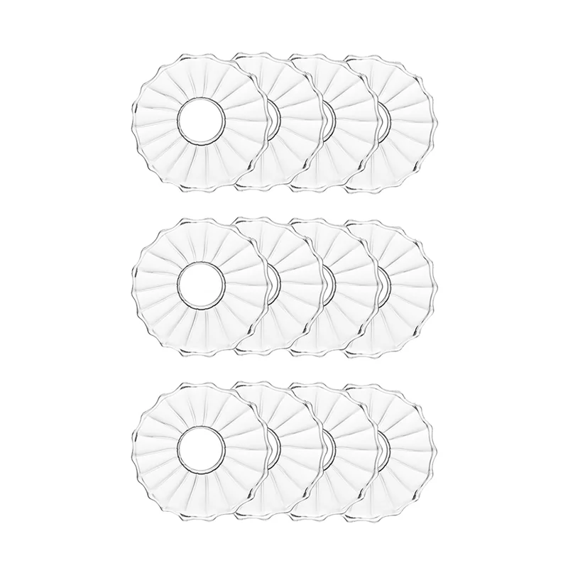 THIVN-12 PCS แก้ว Bobeches สําหรับเชิงเทียน TAPER เทียนสําหรับตาราง Centerpiece งานแต่งงาน