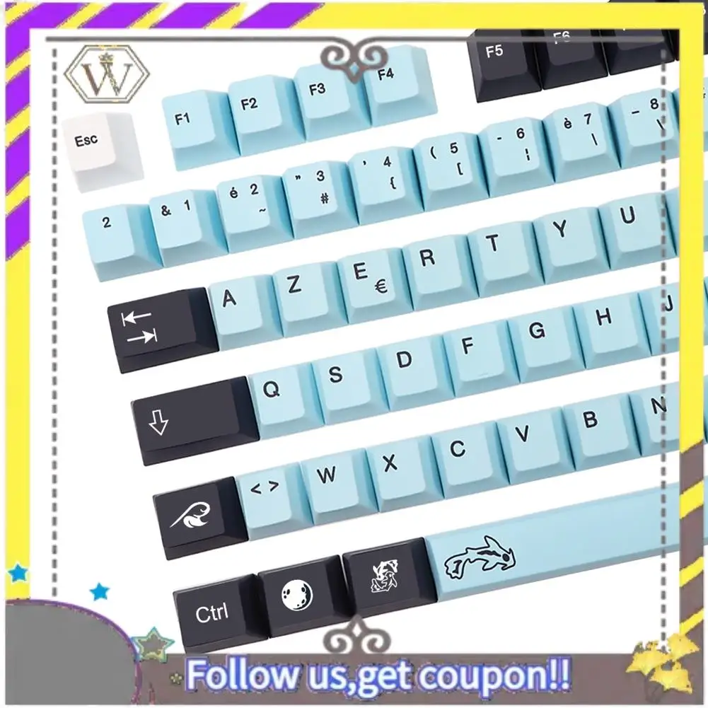 

AU33-1 комплект французских колпачков для клавиш MX Switch, клавиатура с вишневым профилем, колпачок для клавиш FR, 135 клавиш