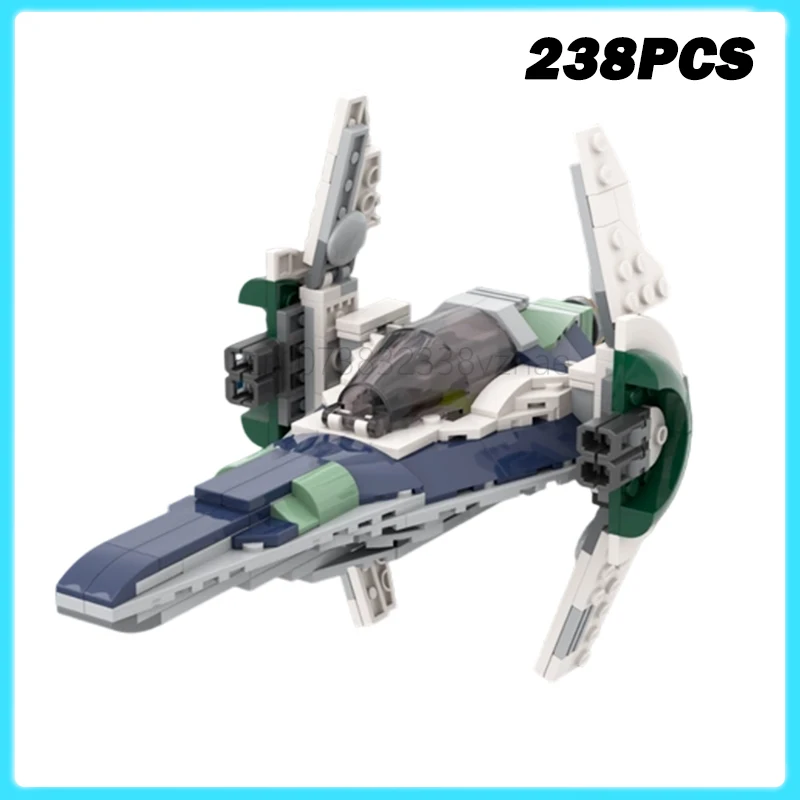 

238 шт. MOC-242186 V-образный истребитель, космическая война, модель космического корабля, строительные блоки, кирпичи для мальчиков, креативная сборная игрушка для взрослых и детей, рождественский подарок