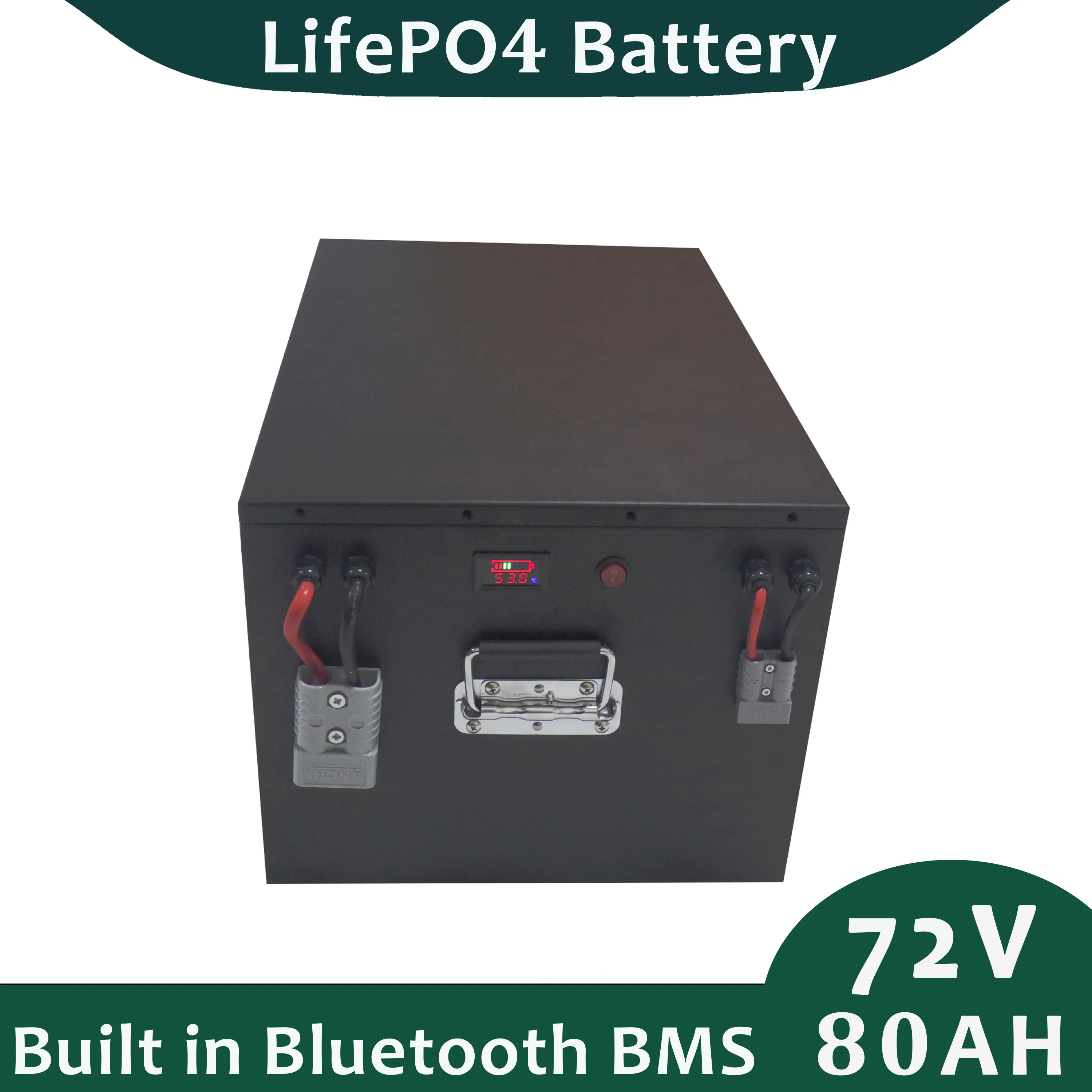 72v 80Ah LifePO4 Batterij met Case Voor Motor 5500W 7000W Perfect voor Golfkar Elektrische Winkelwagen