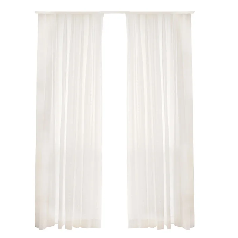 Japanese Style Linen Sheer Opaque Curtains For Living Room Bedroom White Hollowed Out Gzuze Blind Curtains For Window Drapes