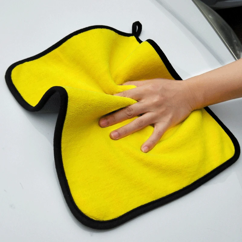 30x30CM Car Wash Microfiber Towel Extra Soft Double Sided Thickened Cleaning Wipe Care Cloth Glass Absorbent Effect