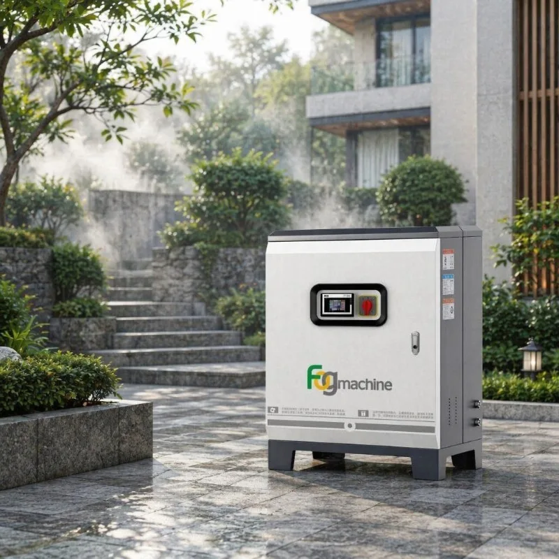 3KW 220V Artificial Fog Machine High Pressure Mist System 20L Water Tank for Outdoor Landscape Cooling Humidifier