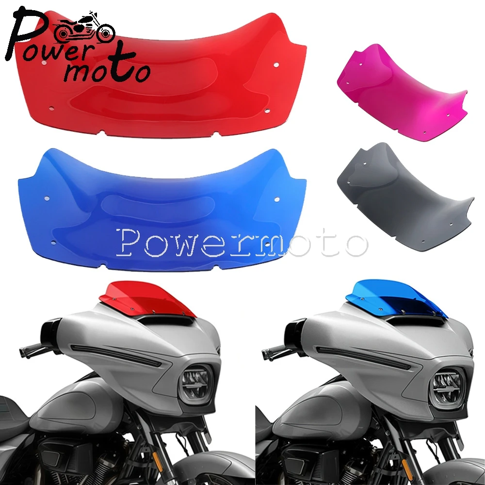 Motorcycle Smoky Windshield Wind Deflector Windscreen Fits For Harley CVO Street Glide FLHXSE FLHX/I 2023 2024-Later Accessories