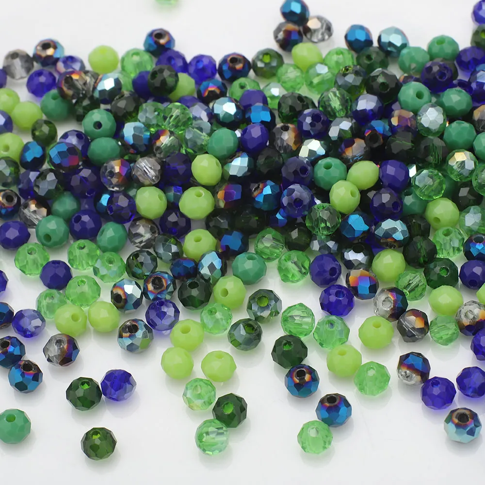 500 stks/partij 4MM AB Kristalglas Rondelle Facet Losse Spacer Ronde Kralen voor DIY Maken Ketting Armband Sieraden accessoires