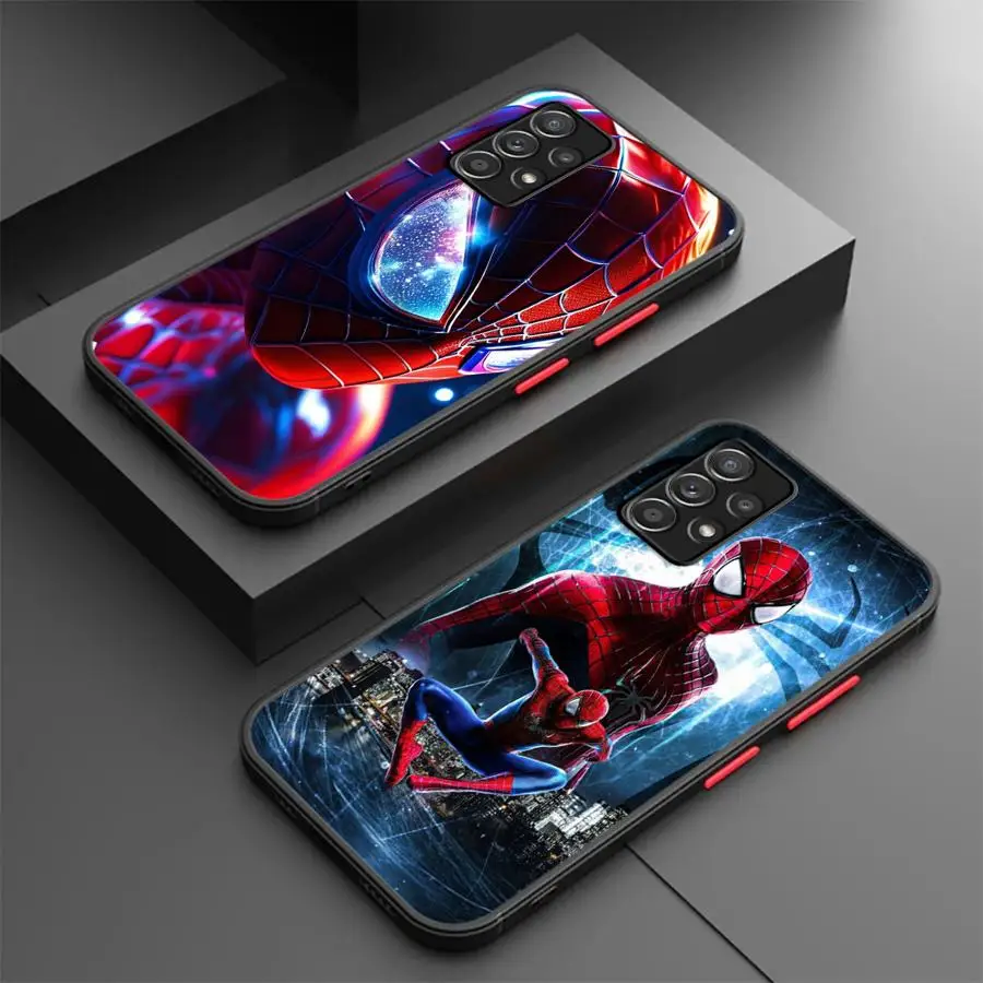 Marvel Hero Spiderman Phone Case for Samsung A73 A33 A52s A71 A22 A21s A25 A23 A24 A52 A35 A32 A72 A53 A51 A55 A34 A54 Cover