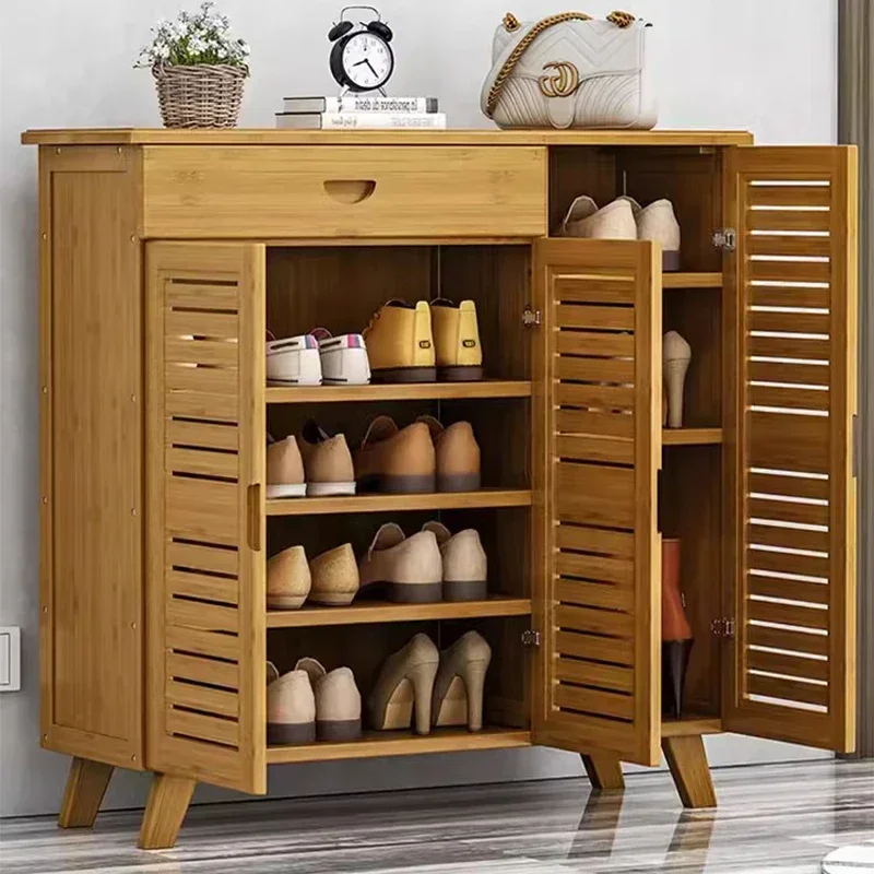 Living Room Wooden Shoe Cabinets Design Organizer Minimalist Bamboo Rack Free Shipping Simple Buty Home Furniture