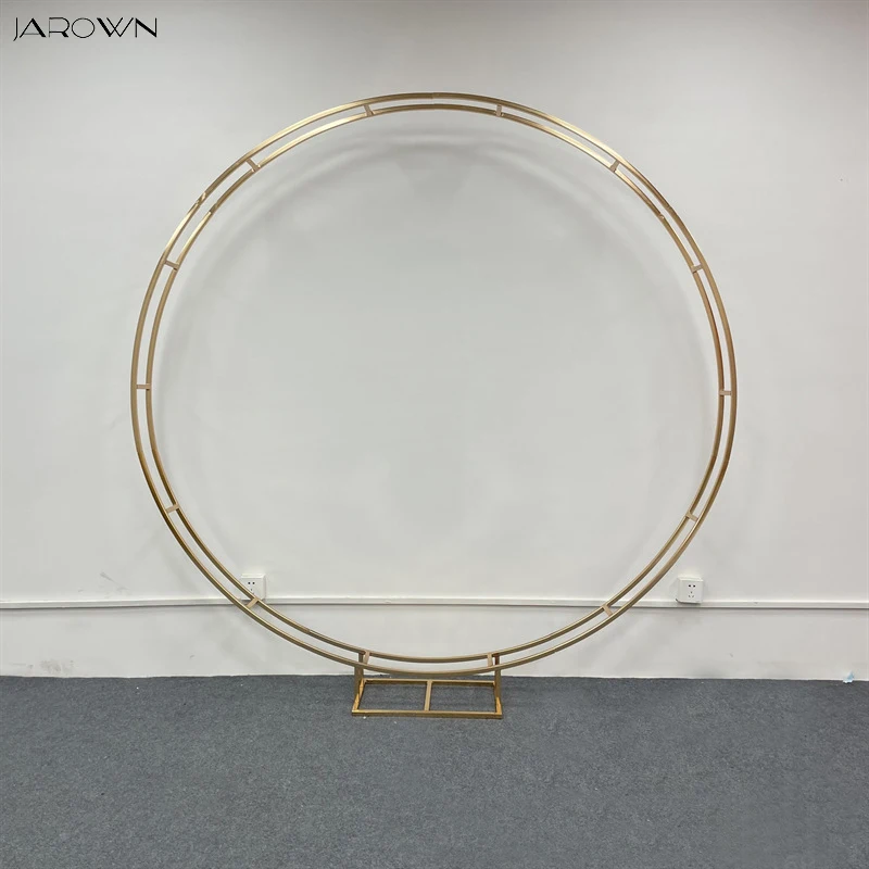 

Customized 2m Luxury Shiny Double Circle Wedding Arch for Event Backdrop Decor Baby Shower Birthday Party Arche Support Ballons