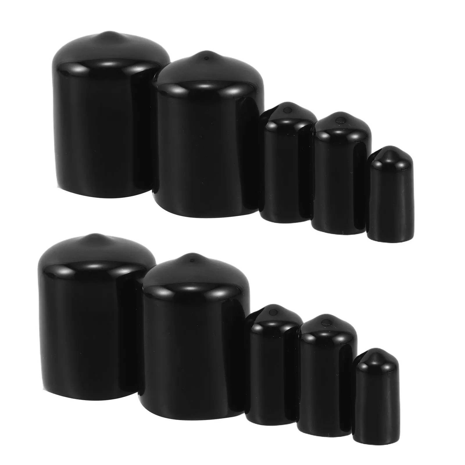 

48Pcs Screw Thread Protectors Rubber Caps Flexible End Covers for Bolts Screws Industrial Household Use Protective Assortment