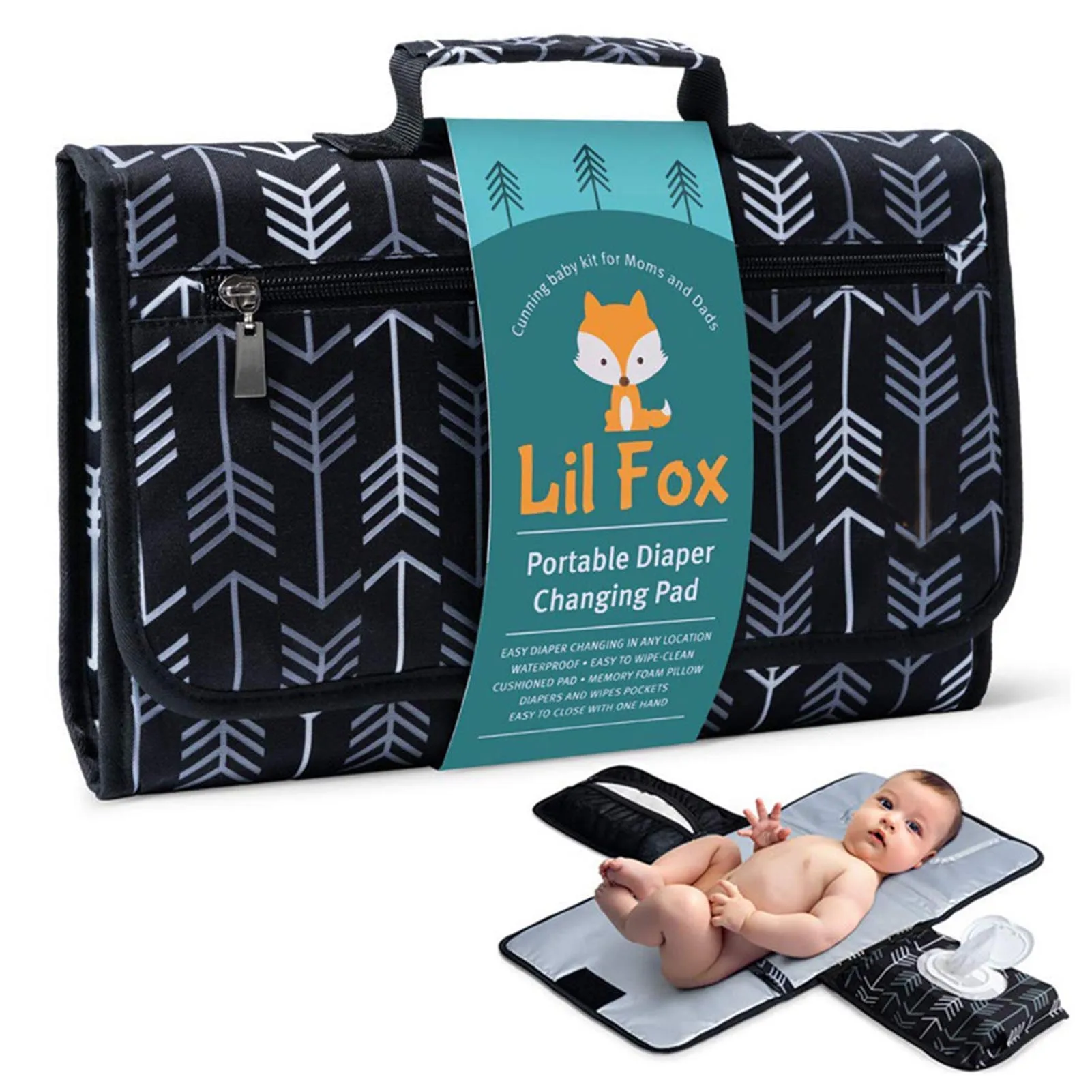 Portable Baby Diaper Changing Pad Convenient to Use Multipurpose Travel Bag Suitable for Outdoor Playing