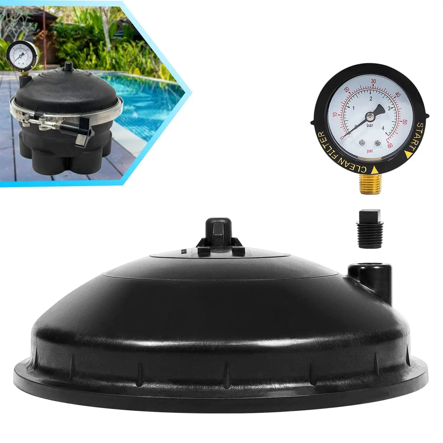 TML 005-302-4300-03 Replace for Paramount Water Valve Top Dome Complete Assembly with Gauge and Pause