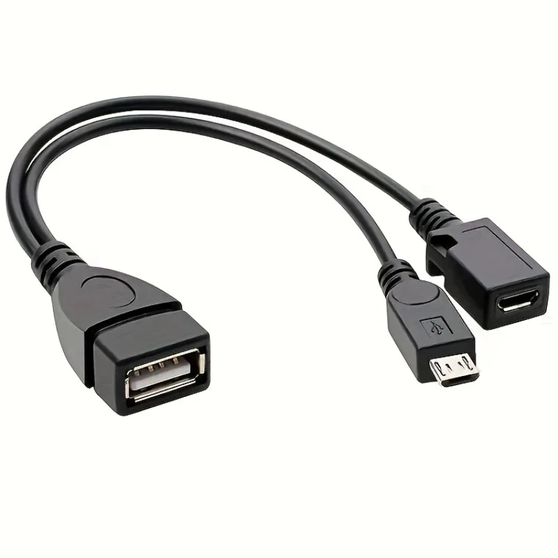

2-в-1 OTG USB-Micro USB Y-разветвитель для Fire Stick 4K/3/2, Android-телефона, планшета — адаптер OTG для быстрой зарядки данных, без батареи