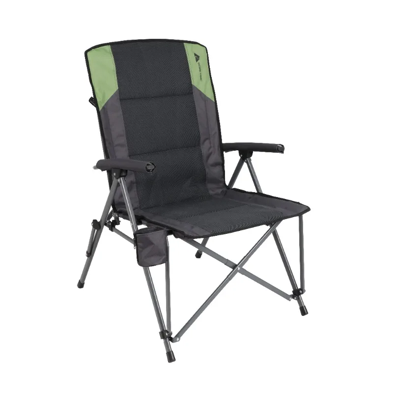 

High Back Hard Arm Camping Chair, Adult, Gray