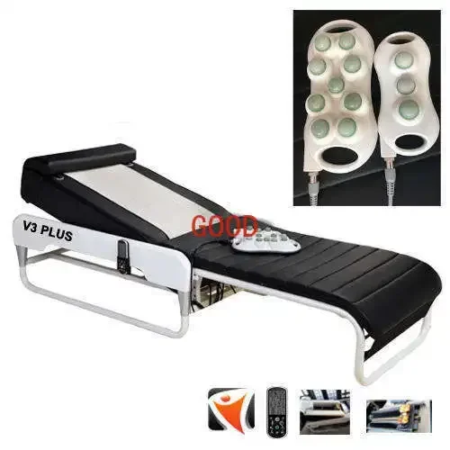 High Quality CE Certificate Korea Black Full Body Adjustable Height Therapy Portable Jade Treatment Massage Bed