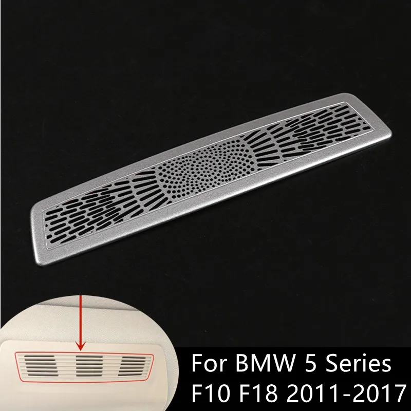 Car Roof Reading Lamp Rear Loudspeaker Horn Trim Cover Sticker Fit For BMW 5 Series F10 F18 2011-17 Stainless Steel Accessories