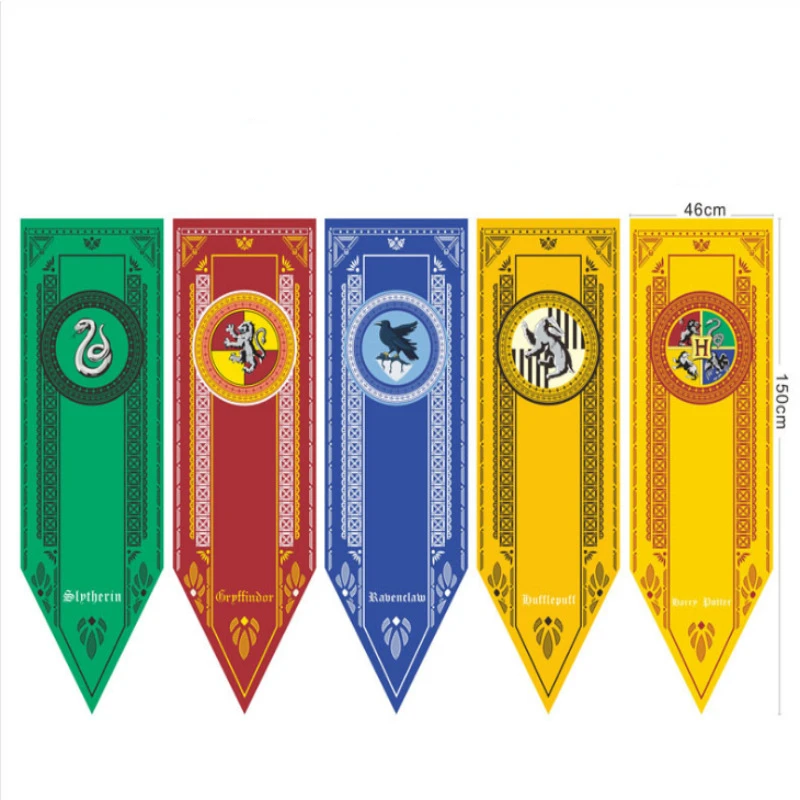 Harry Potter Hanging Flag Hogwarts Slytherin Hufflepuff Theme Movie Peripherals Party Decoration Accessories Children\'s Toy Gift