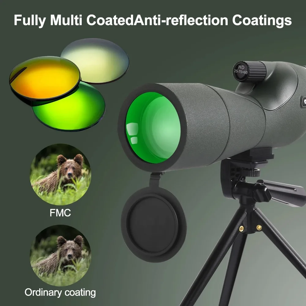 Binoculars with Tripod and Quick Cell Phone Mount Waterproof Spotting Binoculars for Birdwatching, Wildlife Viewing