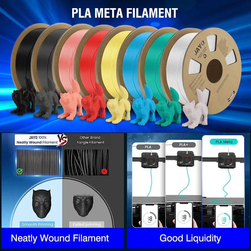 JAYO PLA/PETG/SILK/PLA Meta Filament 1Roll 3D Printer Filament 1.75mm 3d Filament PLA Printing Materials for 3D Printer&3D Pen