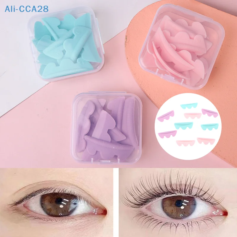 

5Pairs/Box Colorful Silicone Perm False Eyelash Pad Lifting Lashes Protection Pads Curler Accessories Eyelash Extension Tool