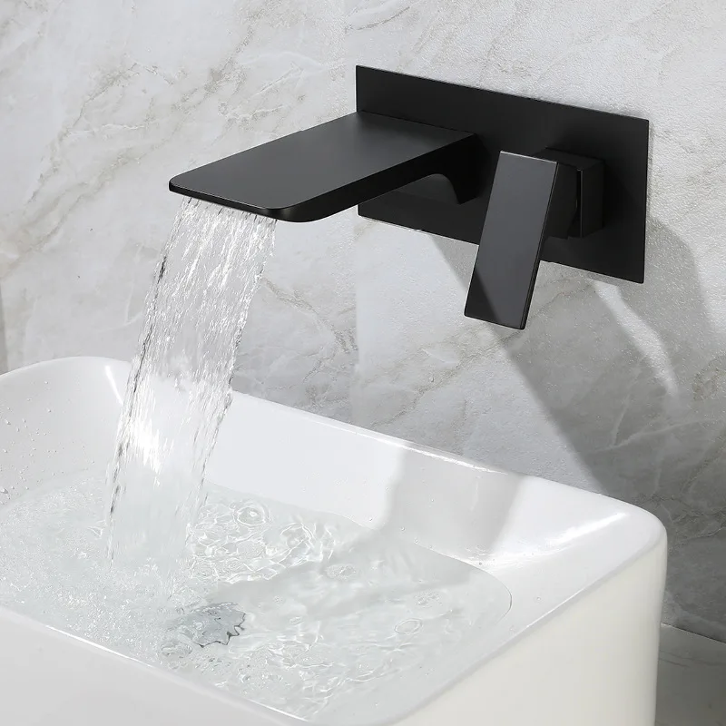 

Waterfall basin faucet, bathroom hand wash basin, hot and cold faucet
