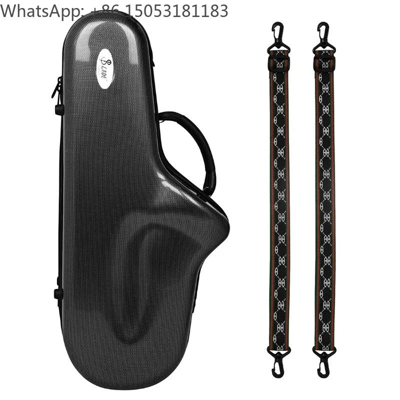 Alto Saxophone Case with Glass Fiber Reinforcement Adjustable Shoulder Strap And Pocket - Wood Wind Instrument Accessories