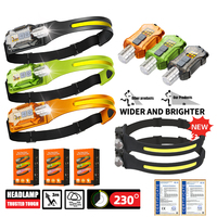 USB C Rechargeable LED Sensor Headlamp XPE+COB Headlight Led Head Torch Camping Search Light Head Flashlight for Fishing Lantern