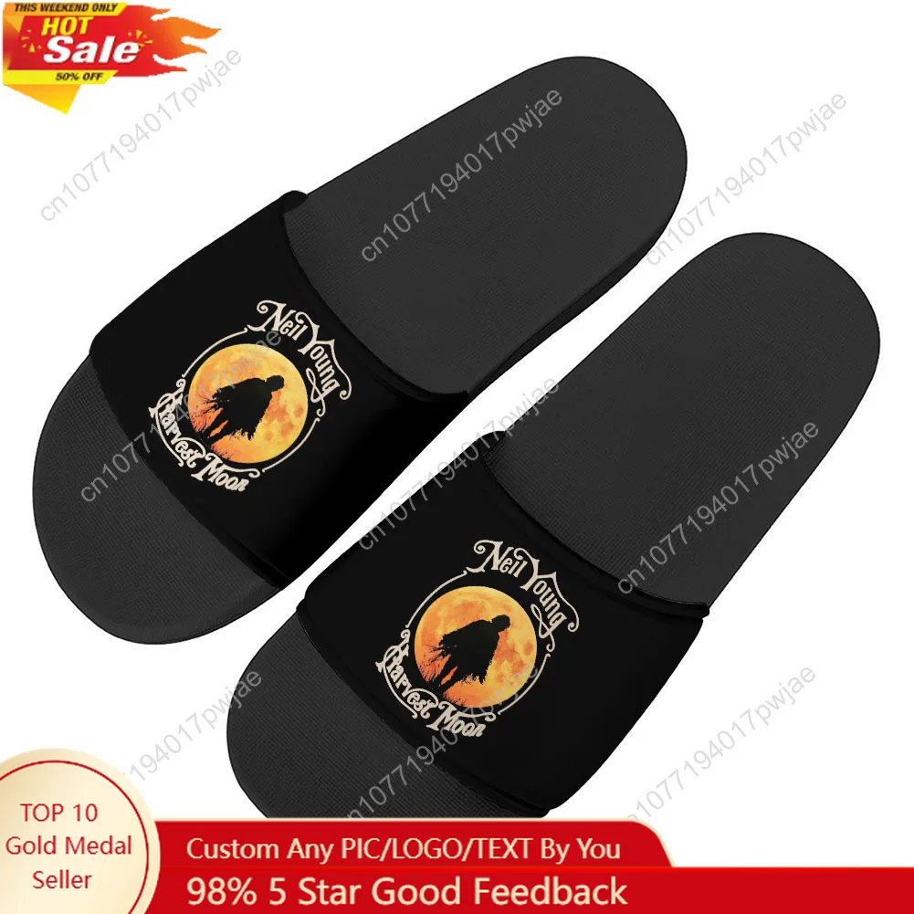 

Neil Young Harvest Moon Crazy Horse тапочки для дома, уличная повседневная обувь для воды, мужские и женские подростковые пляжные сандалии для бассейна, летние тапочки