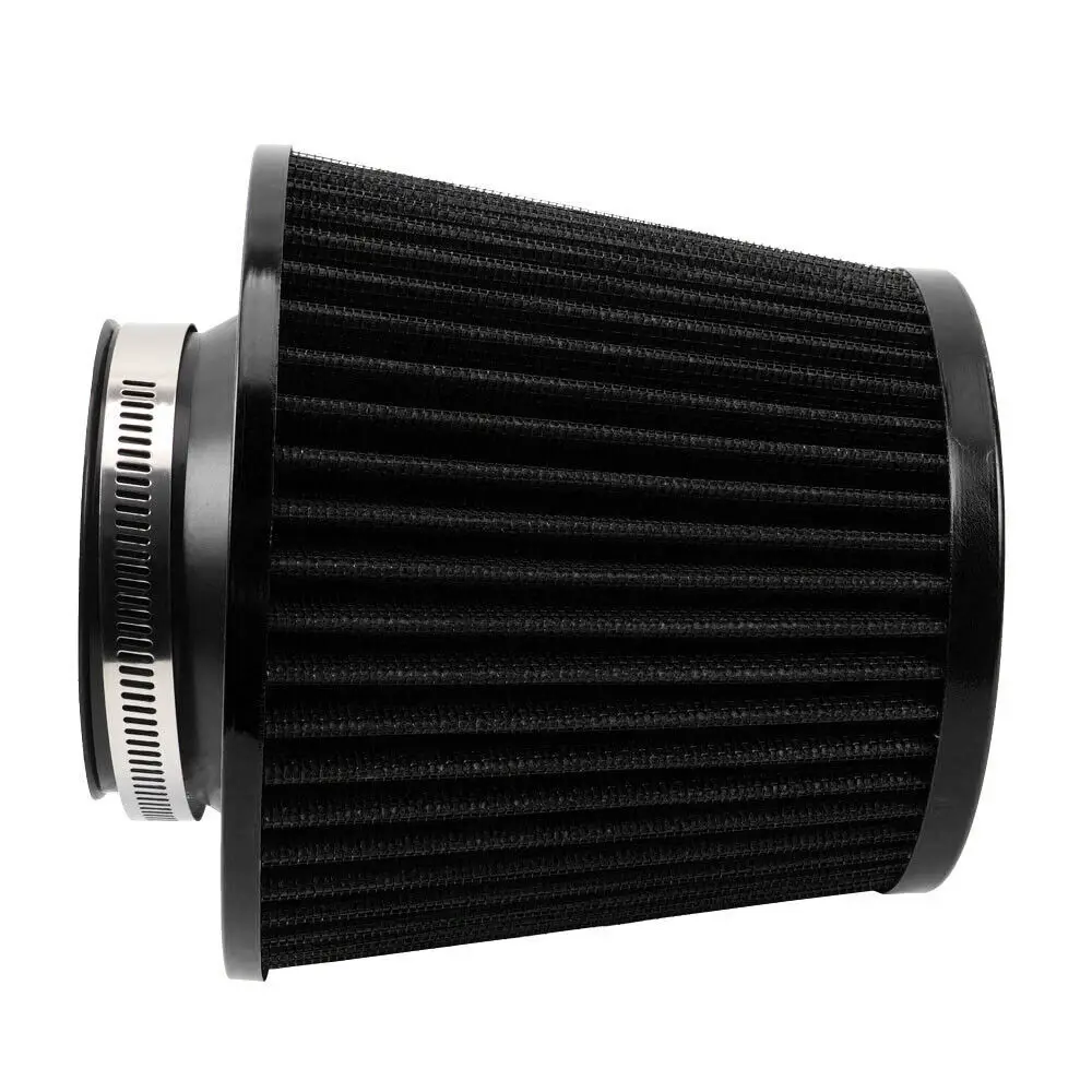 Filtros de aire negros universales de repuesto de filtro cónico de entrada de aire de 3 pulgadas y 76 mm