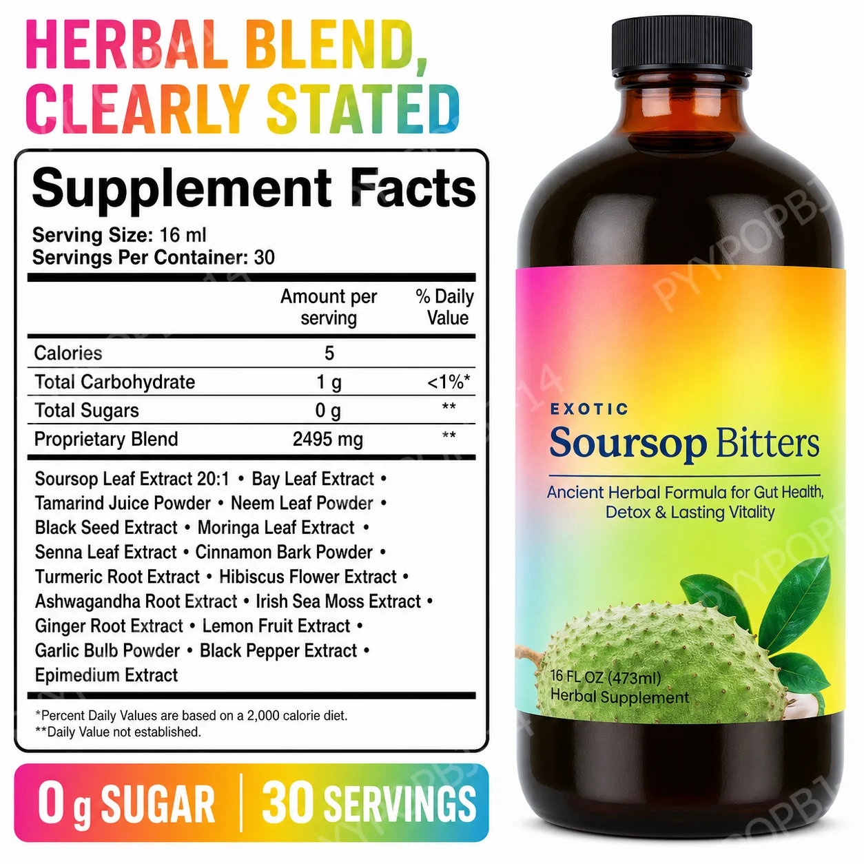 Exotic Soursop Bitters Herbal  - Bitters Bottle Set recension och pris