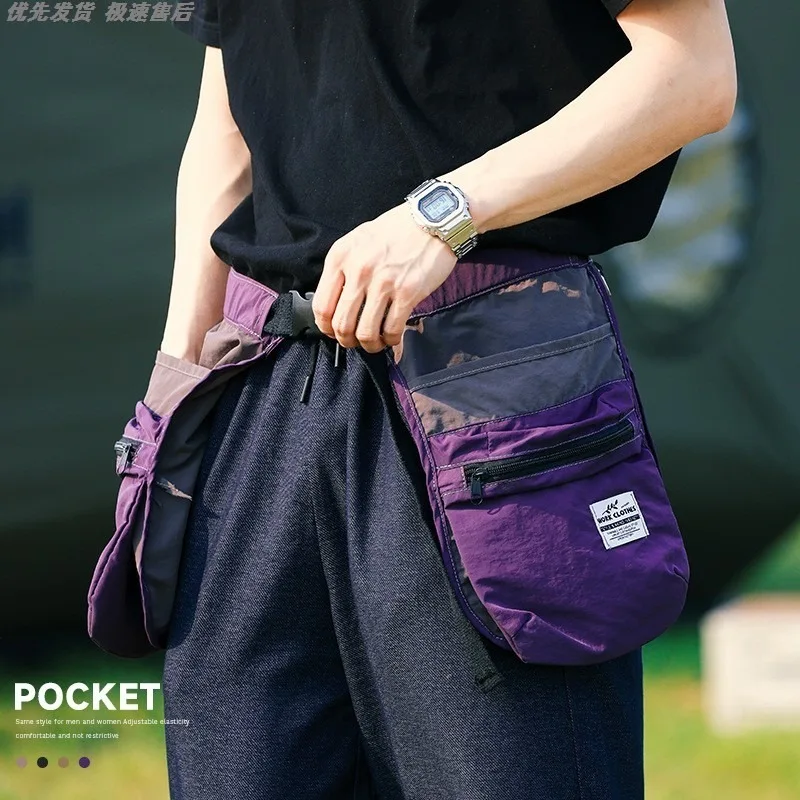 Multi-pocket Zip Waist Bag, Multifunctional and Trendy, Perfect for Outdoor Camping, Travel, Sports, Fitness, and Cycling.